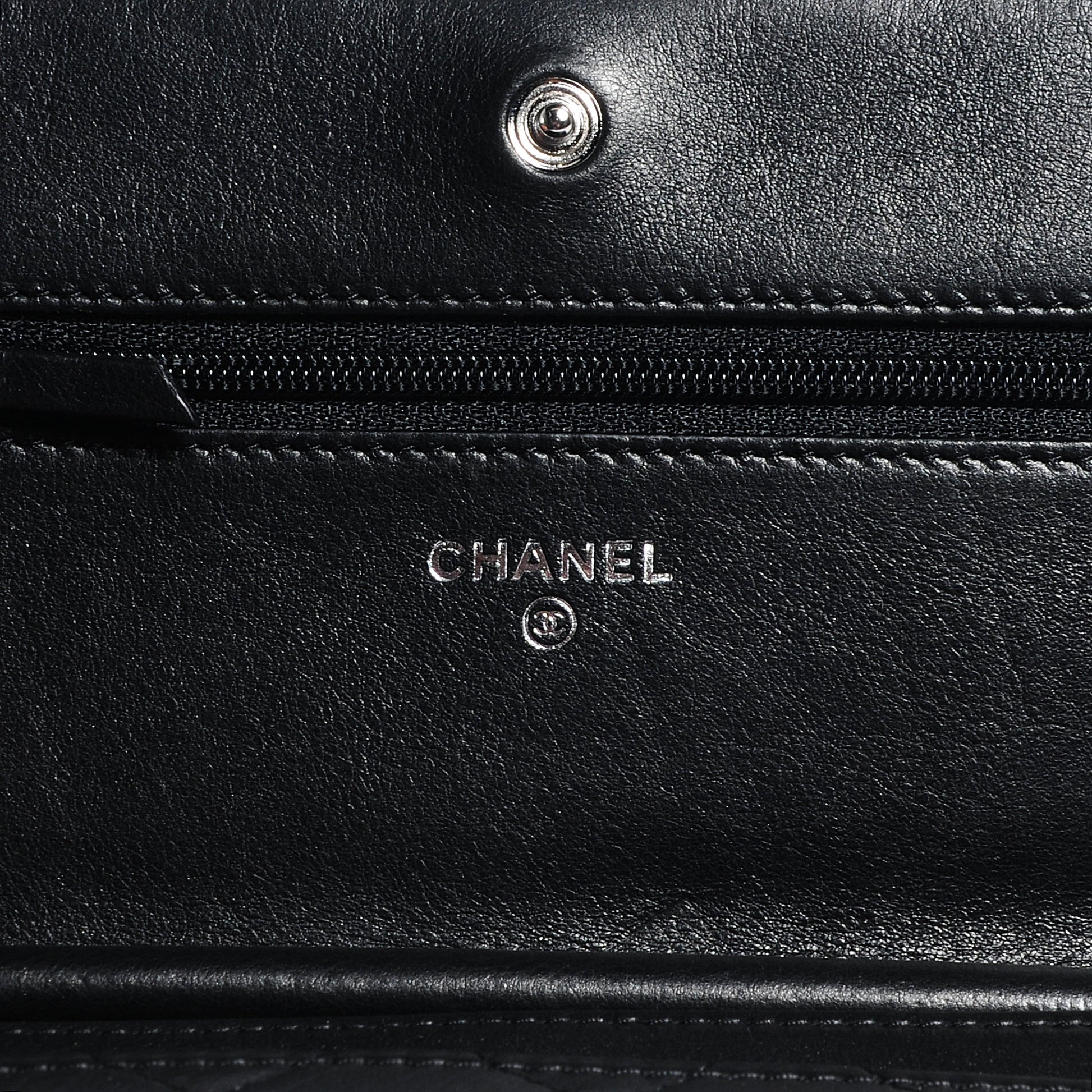 Chanel Lambskin Quilted Boy Wallet On Chain WOC So Black 6 of 9