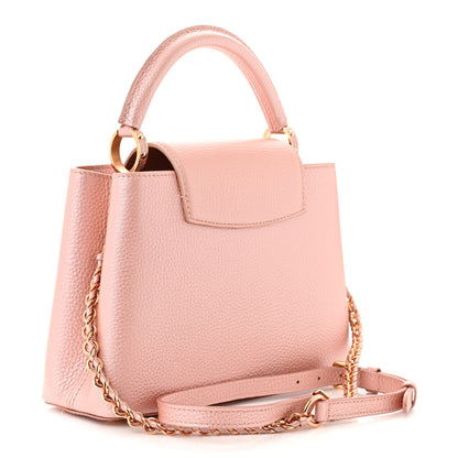 Louis Vuitton Metallic Taurillon Capucines BB Pearly Pink 3 of 9