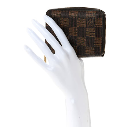 Louis Vuitton Damier Ebene Zippy Coin Purse Rose Ballerine 2 of 10