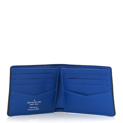 Louis Vuitton Taurillon Illusion Slender Wallet Bleu Vert 5 of 10