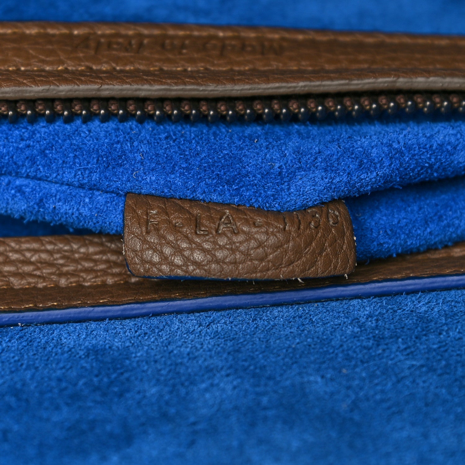 Celine Baby Grained Medium Phantom Luggage Taupe Blue Trim 6 of 19