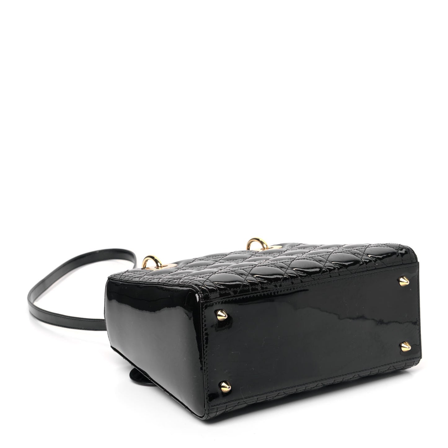 Patent Cannage Medium Lady Dior Black