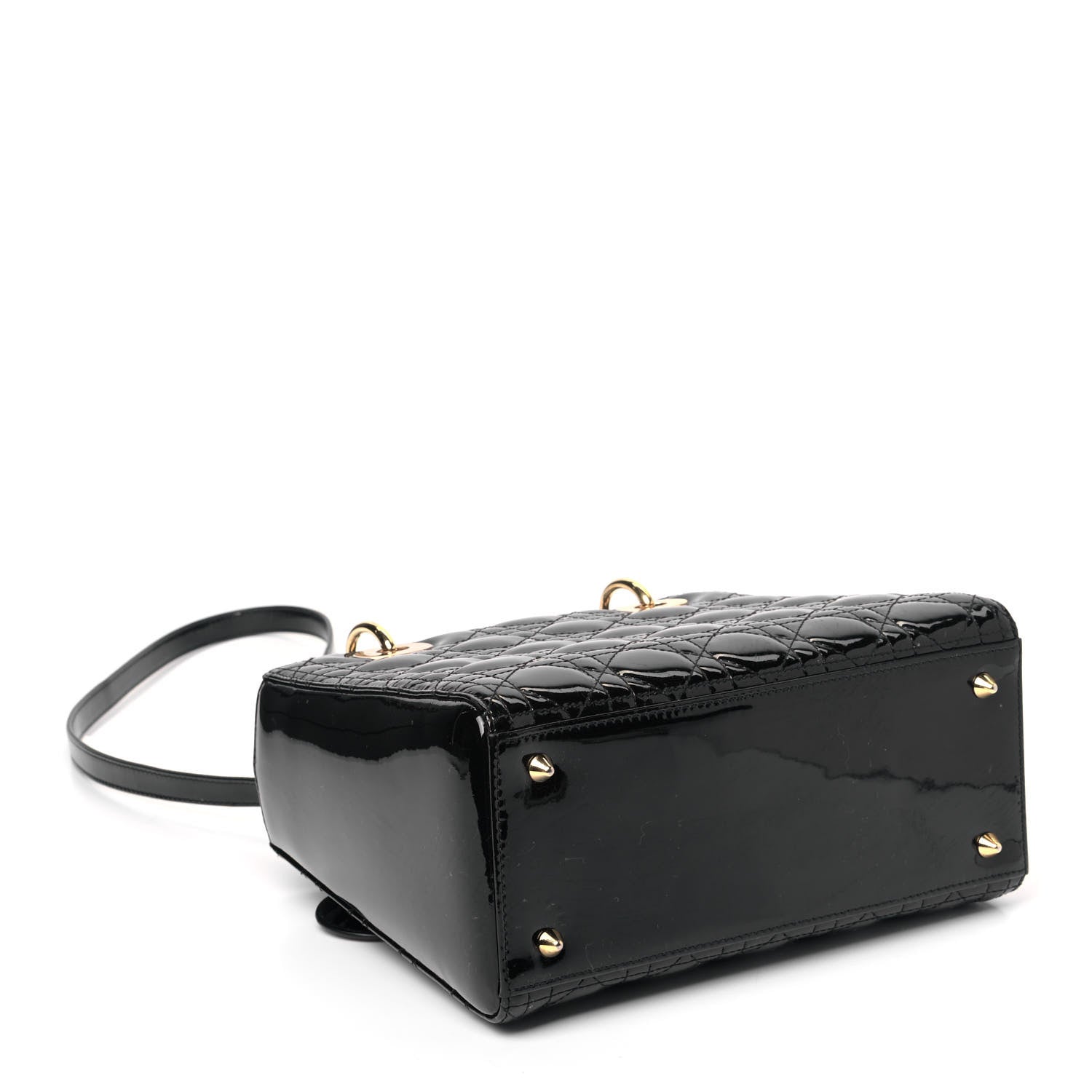 Christian Dior Patent Cannage Medium Lady Dior Black 3 of 5
