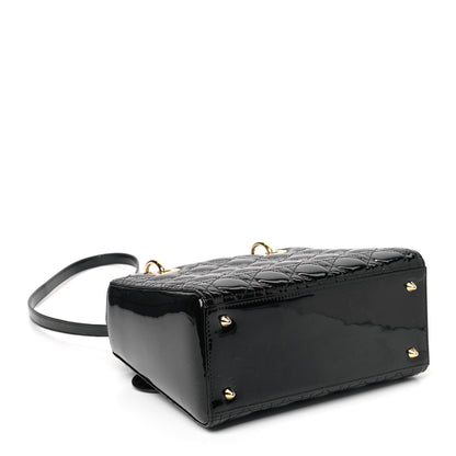 Christian Dior Patent Cannage Medium Lady Dior Black 3 of 5
