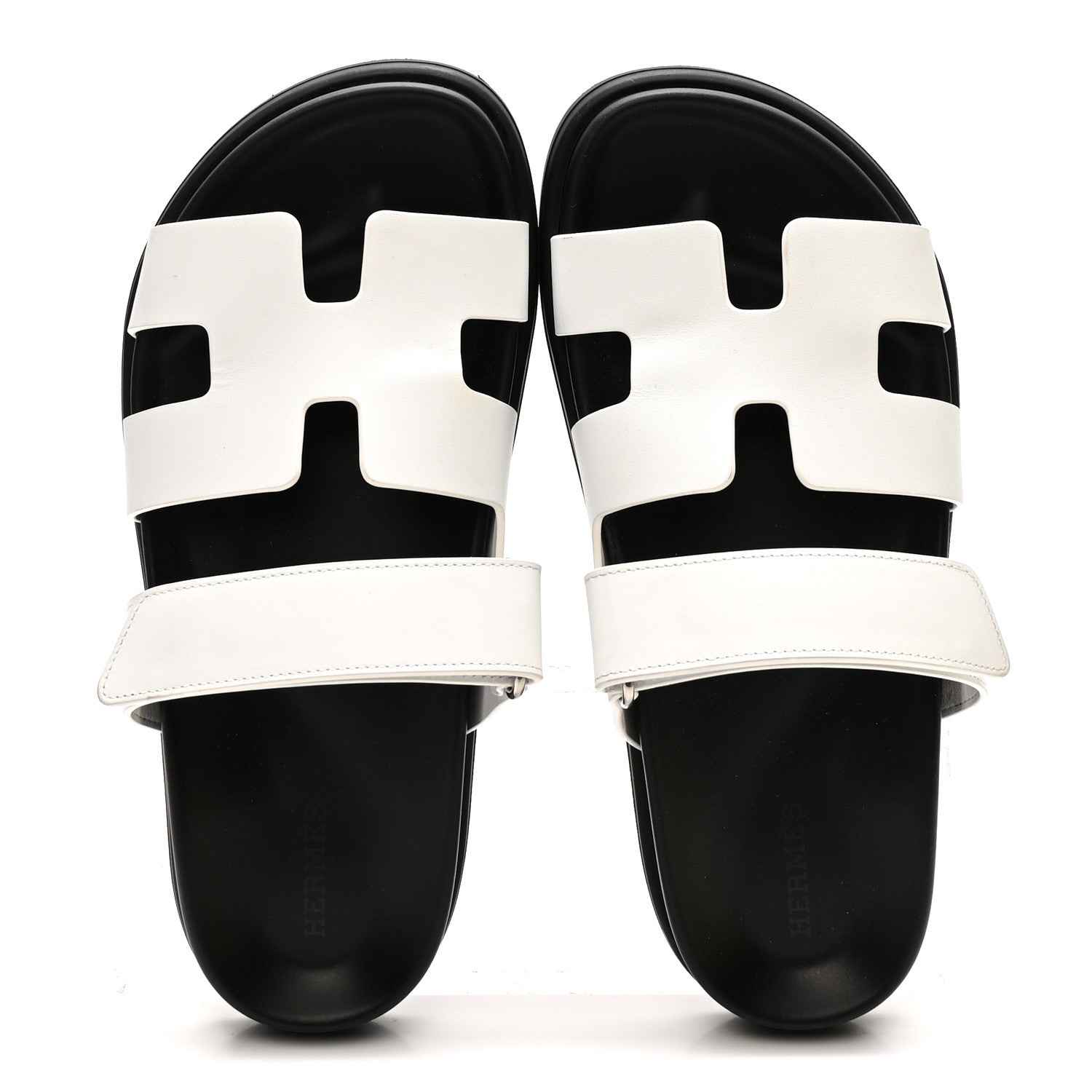 Hermes Calfskin Womens Chypre Sandals 37 White 2 of 12