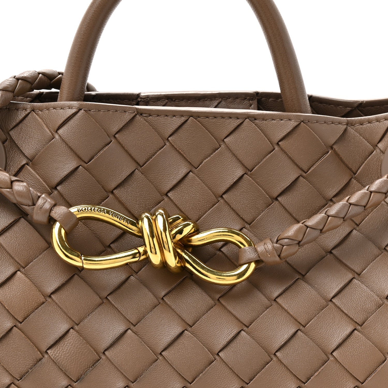 Bottega Veneta Nappa Intrecciato Small Andiamo Shoulder Bag Pinecone 7 of 13