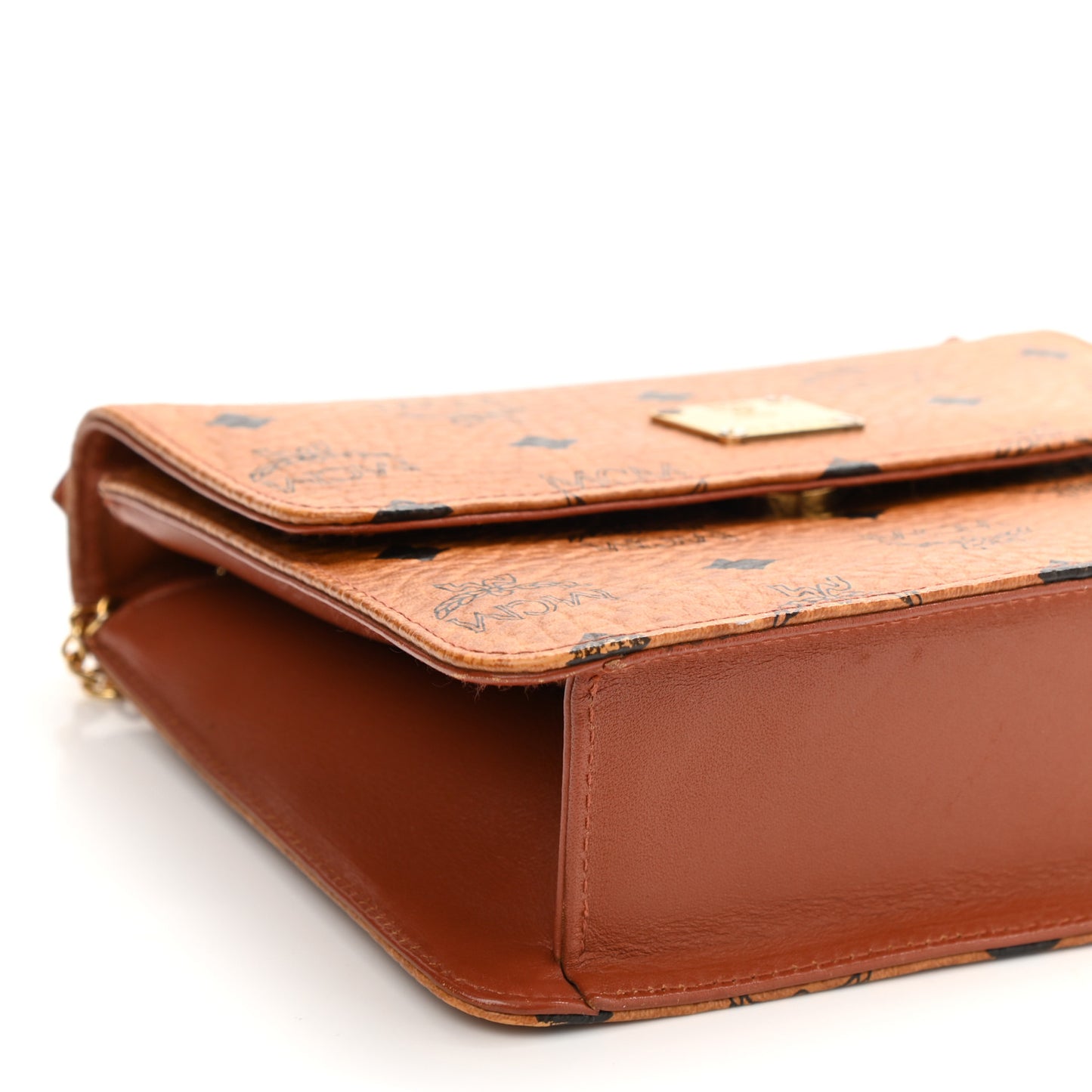 Visetos Flap Shoulder Bag Cognac