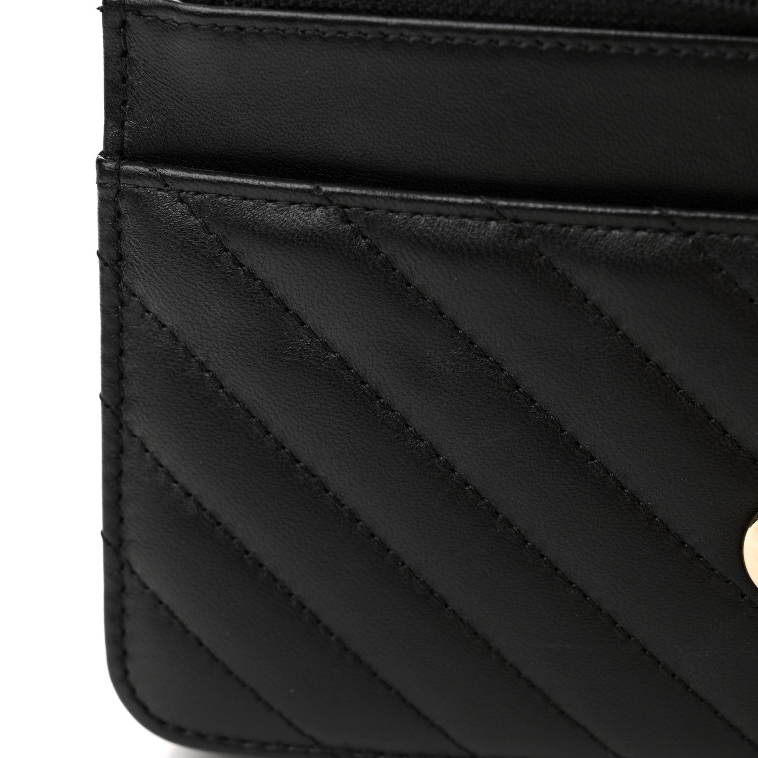 Chanel Lambskin Chevron Quilted Trendy CC Wallet On Chain WOC Black 13 of 14