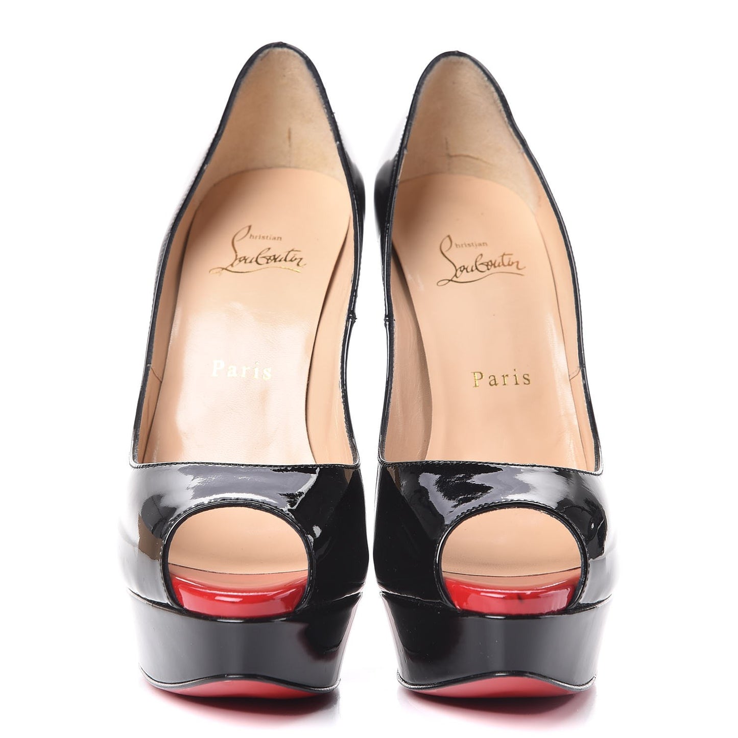 Patent Lady Peep 150 Pumps 39 Black Red