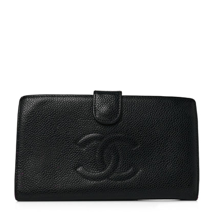 Chanel Caviar Timeless CC French Wallet Black 1 of 8