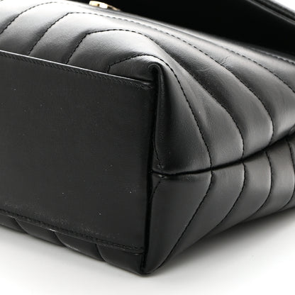 Saint Laurent Calfskin Y Quilted Monogram Small Loulou Chain Satchel Black 11 of 11