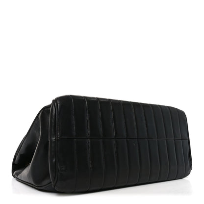 Chanel Lambskin Vertical Quilted XL Jumbo Single Flap Black 4 of 12