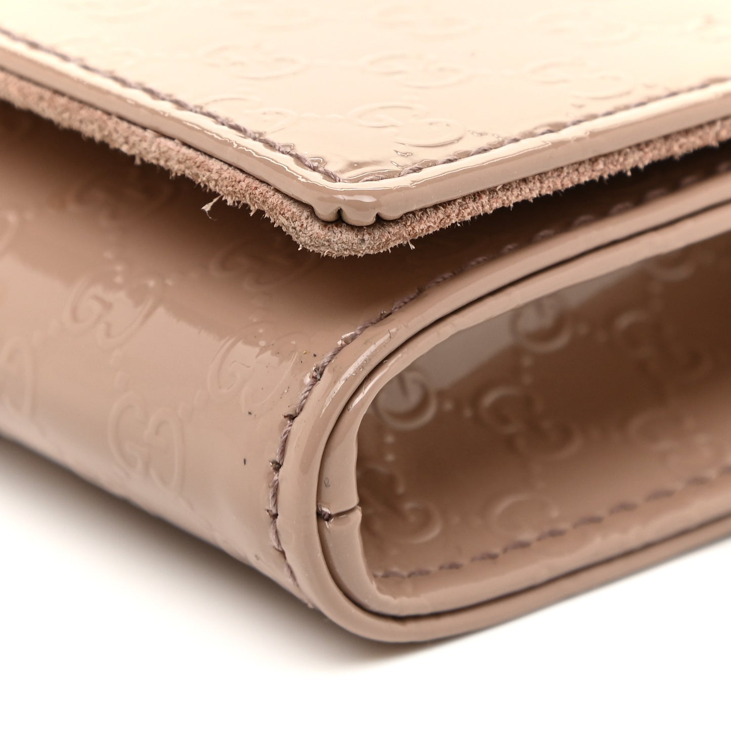Patent Microguccissima Small Broadway Clutch Dark Cipria