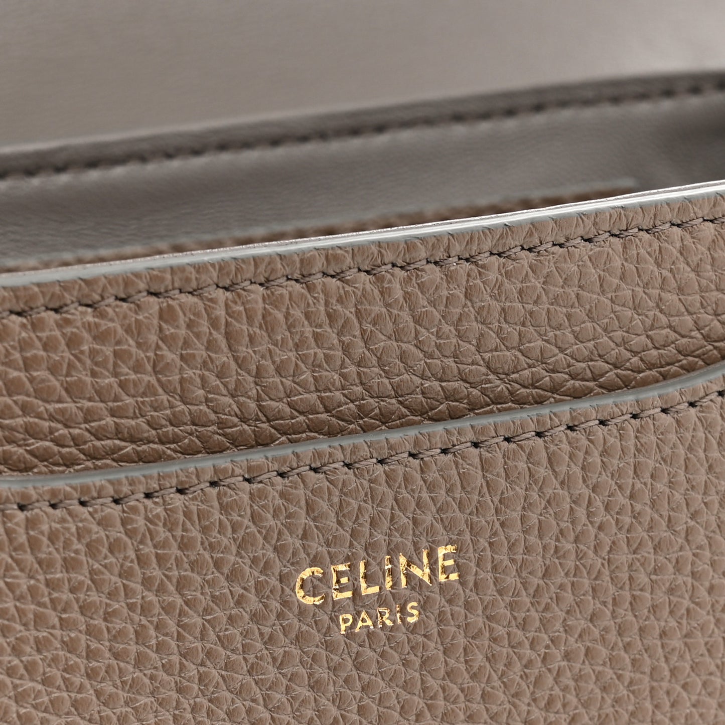 Grained Calfskin Besace Small 16 Taupe