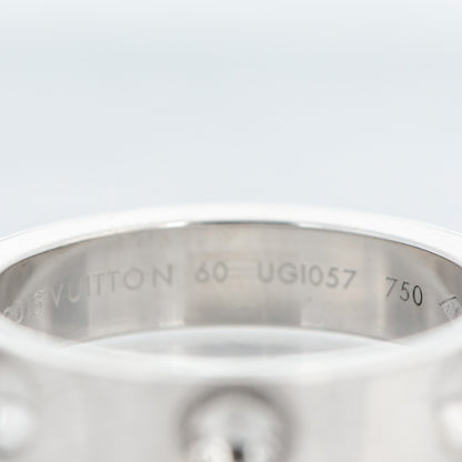 Louis Vuitton 18K White Gold Empreinte Ring with Case 60 9 5 of 9