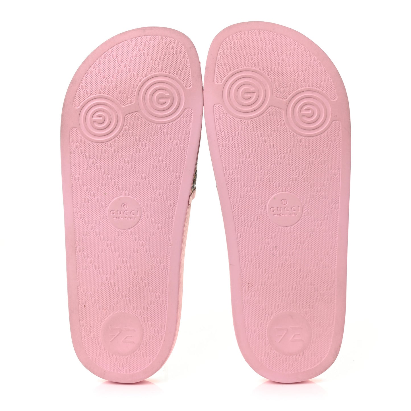 GG Supreme Monogram Psychedelic Slide Sandals 36 Black Multicolor Sugar Pink