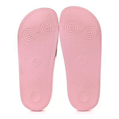 Gucci GG Supreme Monogram Psychedelic Slide Sandals 36 Black Multicolor Sugar Pink 5 of 8