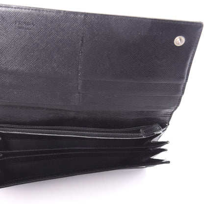 Prada Tessuto Nylon Continental Flap Wallet Black 4 of 5