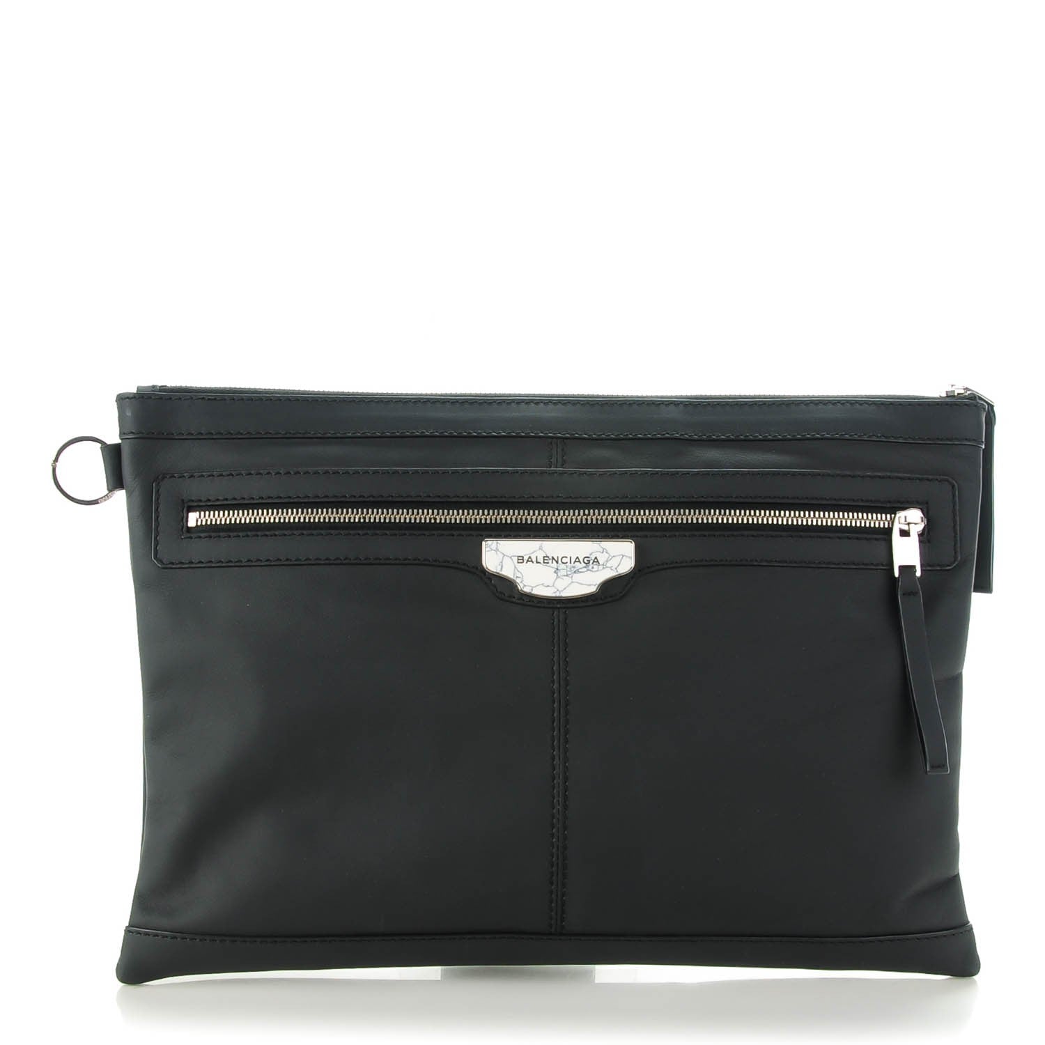 Balenciaga Rubber Calfskin Marble Clip M Black 1 of 7