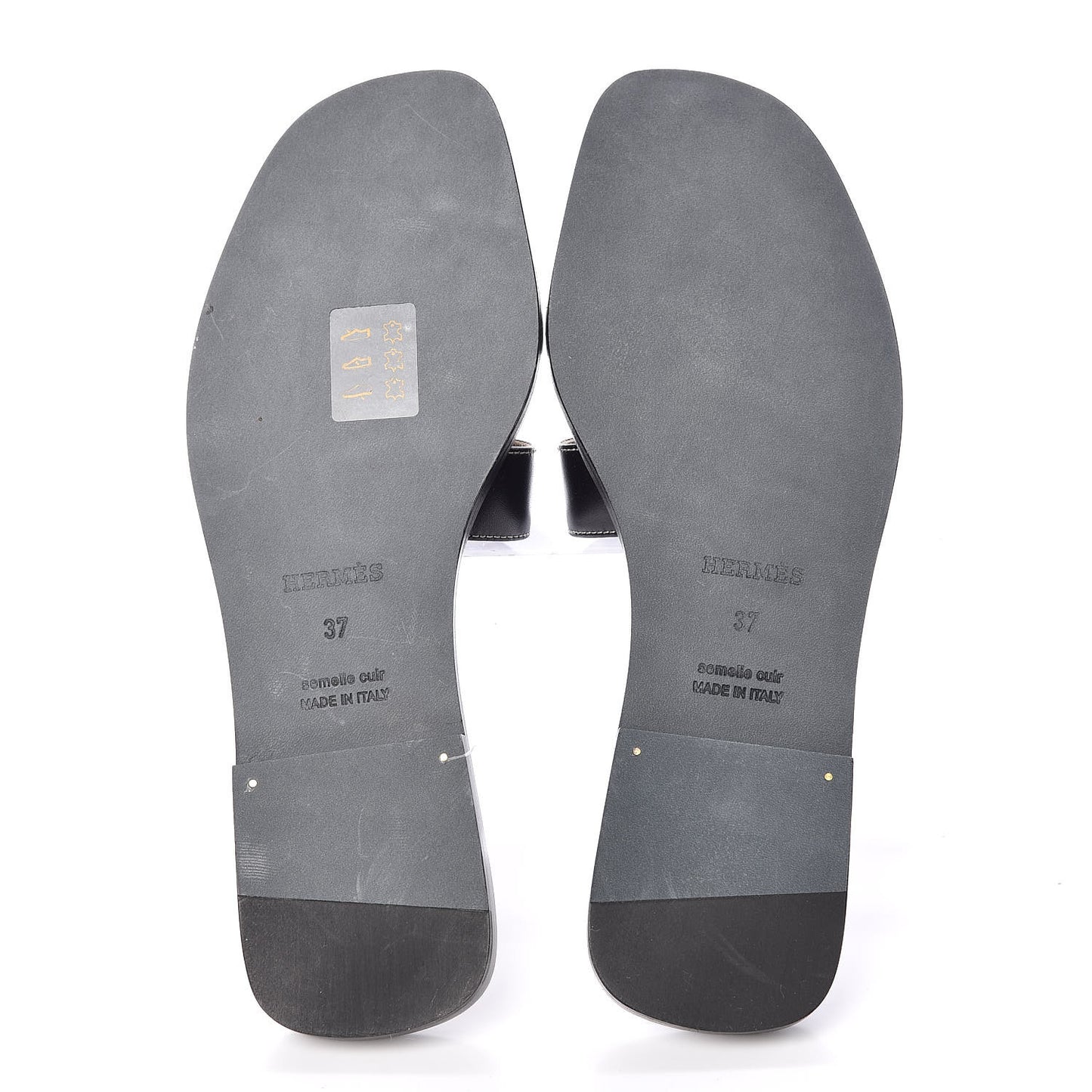 Box Calfskin Oran Sandals 37 Black