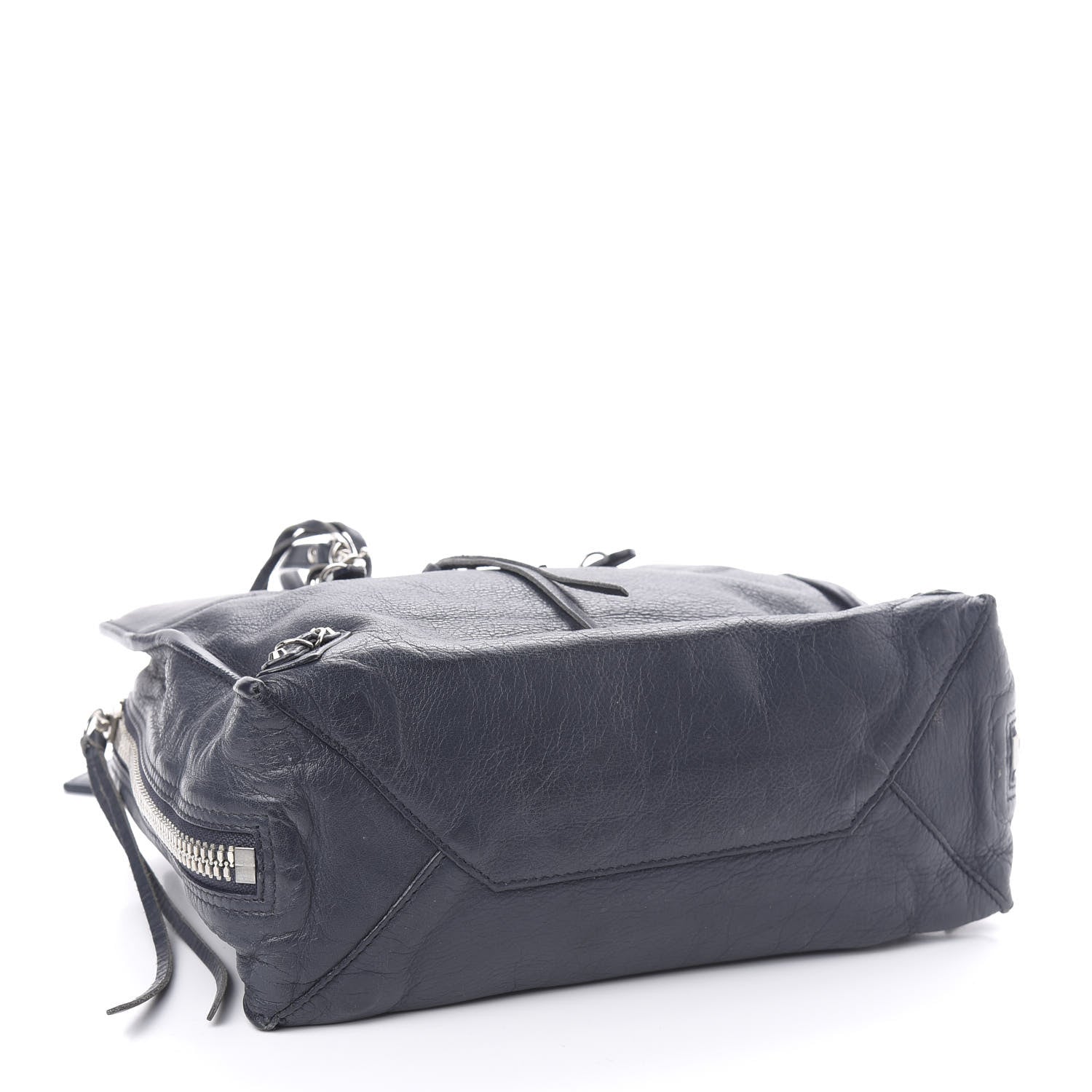 Balenciaga Veau Papier A6 Zip Around Tote Bleu Nuit 4 of 11