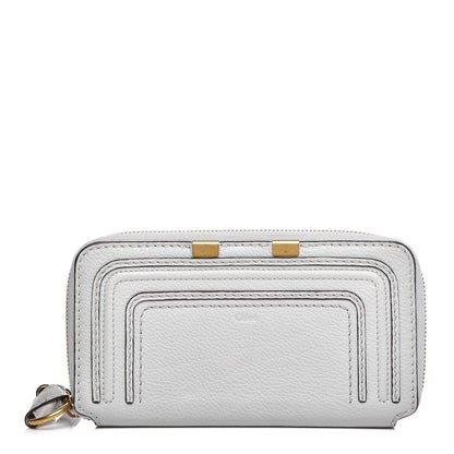 Chloe Calfskin Marcie Long Zip Around Wallet Airy Grey 1 of 6