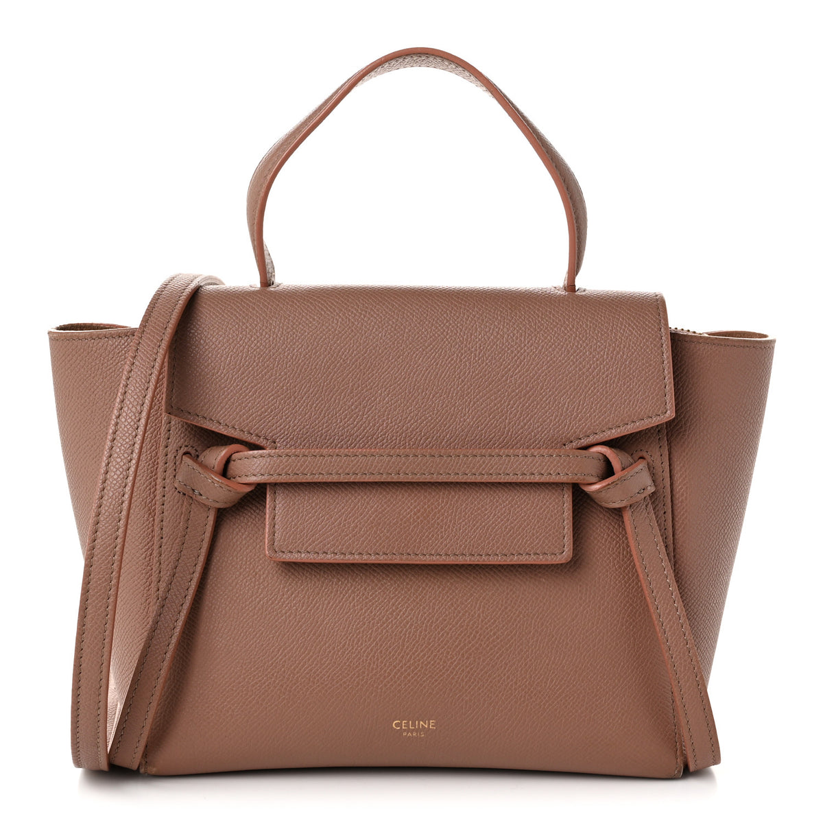Grained Calfskin Nano Belt Bag Antique Rose