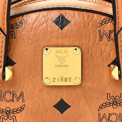 MCM Visetos Essential Small Disco Tote Cognac 10 of 11