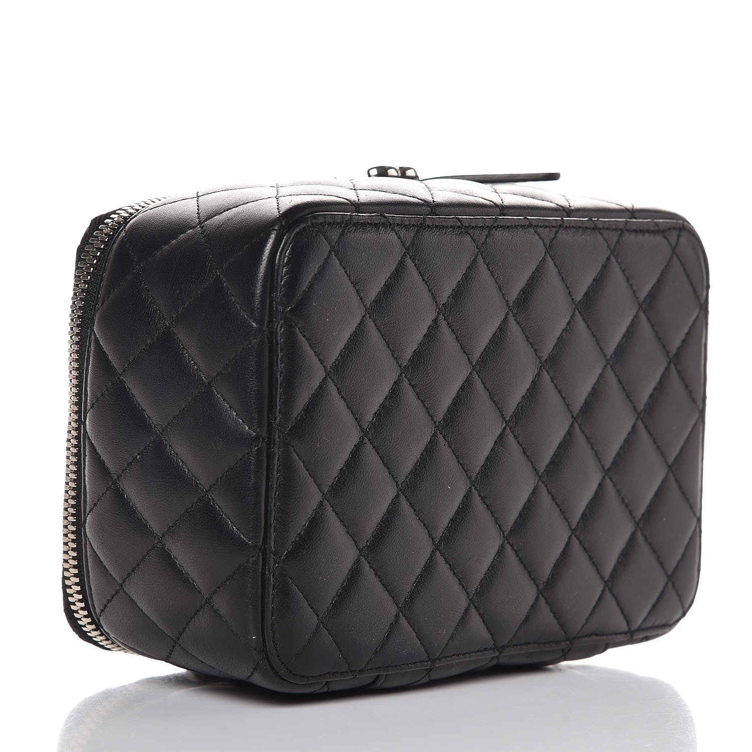 Chanel Lambskin Quilted Jewelry Case Black 4 of 8