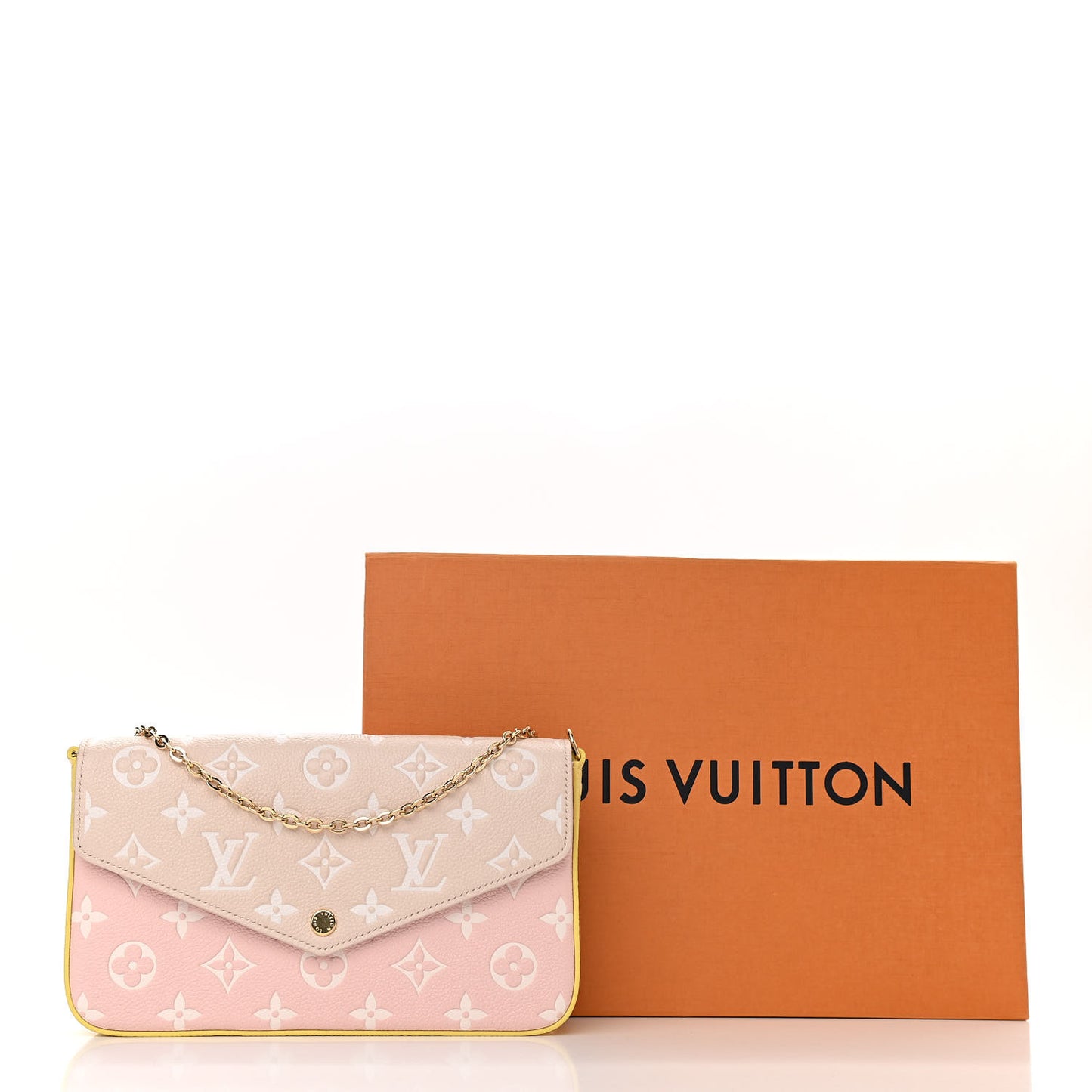 Empreinte Spring in the City Felicie Pochette Chain Wallet Pink Beige Yellow