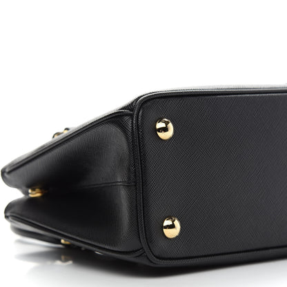 Prada Saffiano Lux Micro Galleria Shoulder Bag Black 8 of 9