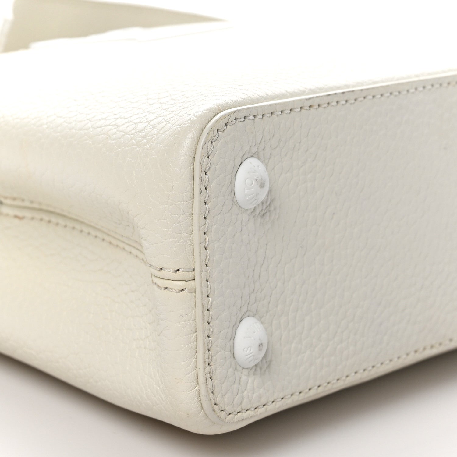 Louis Vuitton Taurillon Mini Capucines Monochrome White 8 of 11