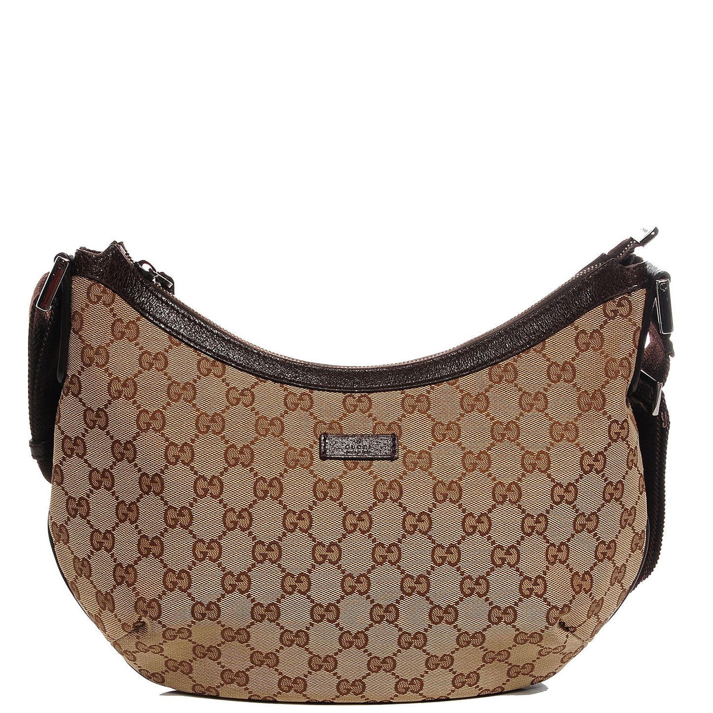 Monogram Medium Half Moon Hobo Dark Brown