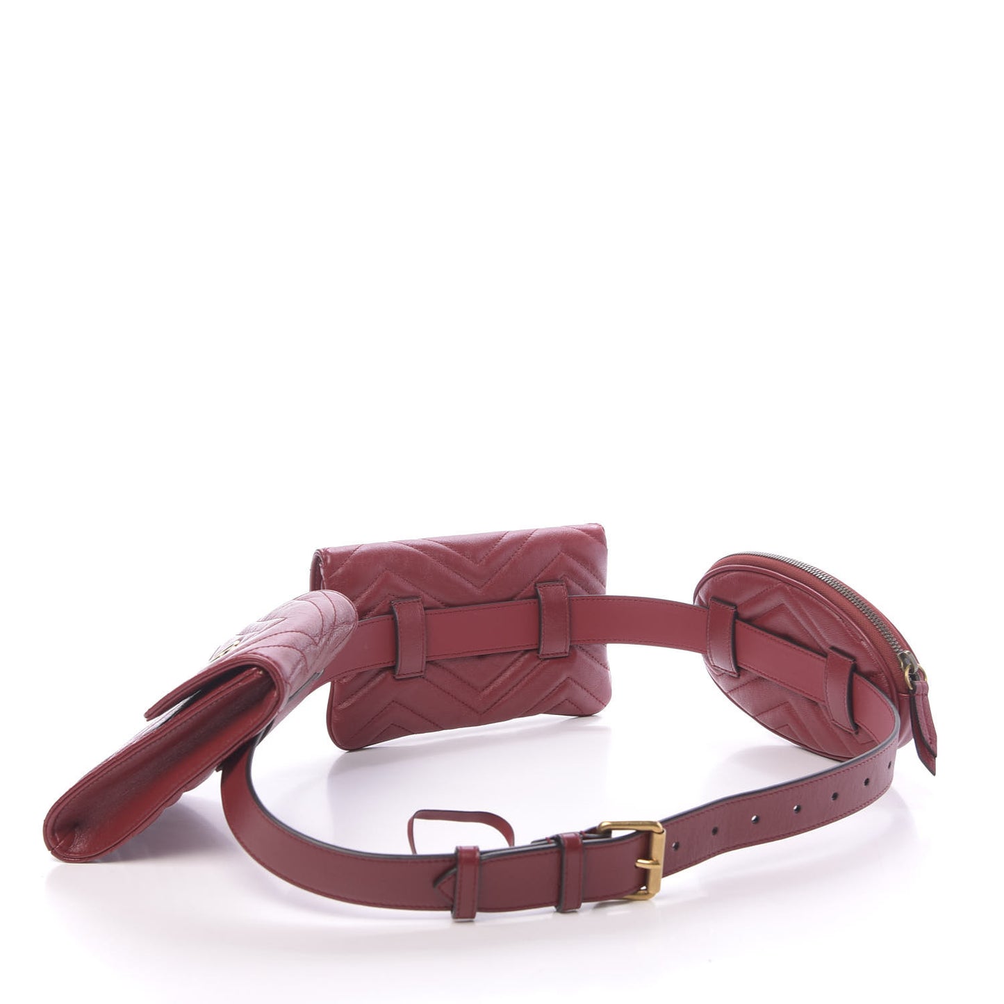 Azalea Calfskin Matelasse GG Marmont Multi Belt Bag 95 38 Romantic Cerise