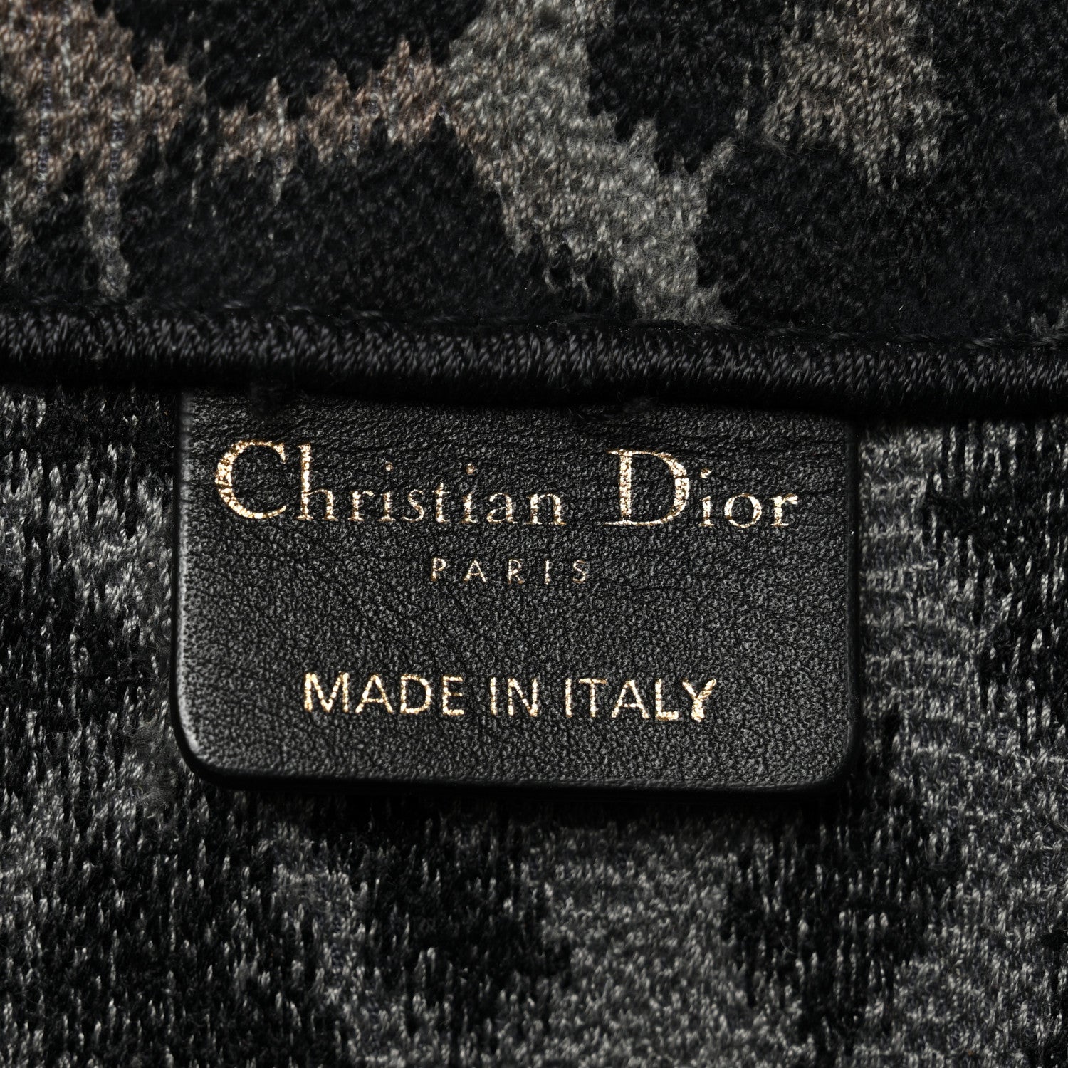Christian Dior Canvas Mizza Embroidered Large Leopard Book Tote