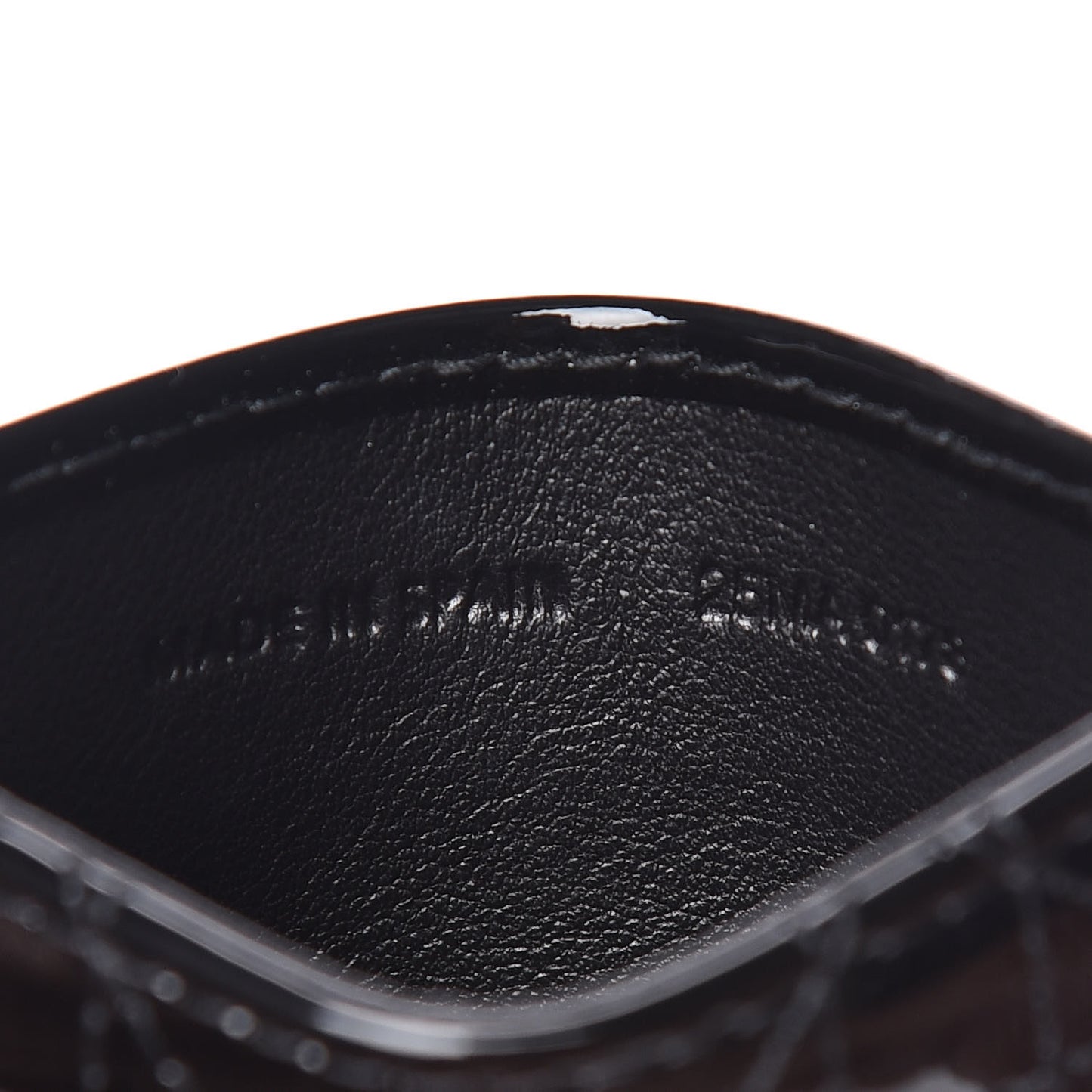 Patent Cannage Lady Dior Card Holder Black