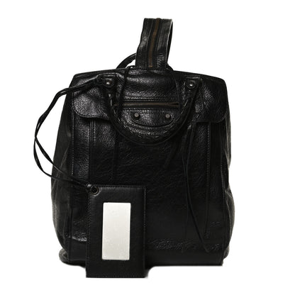 Balenciaga Agneau Classic Hardware Zip Traveler Backpack Black 2 of 13