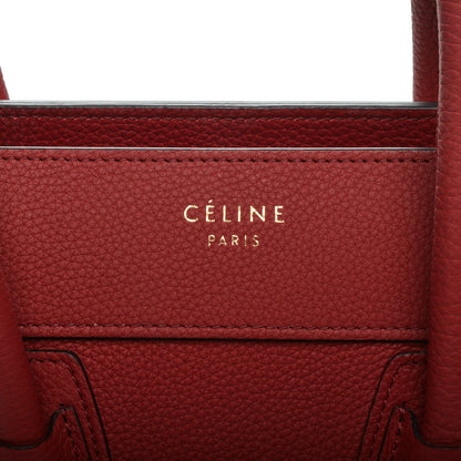 Celine Baby Grained Calfskin Micro Luggage Red 5 of 7
