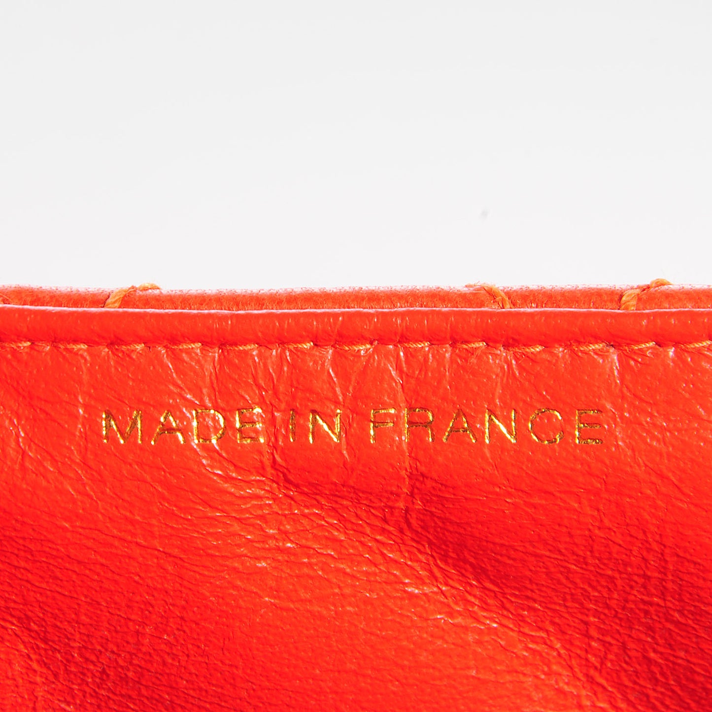 Lambskin Tortoise Chain Mini Square Flap Orange