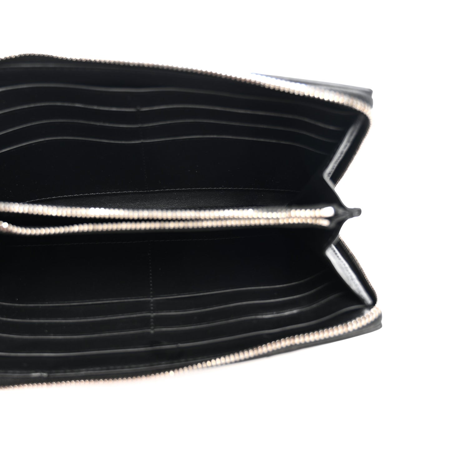 Nappa Maxi Intrecciato Medium Cassette Bifold Zip Wallet Black