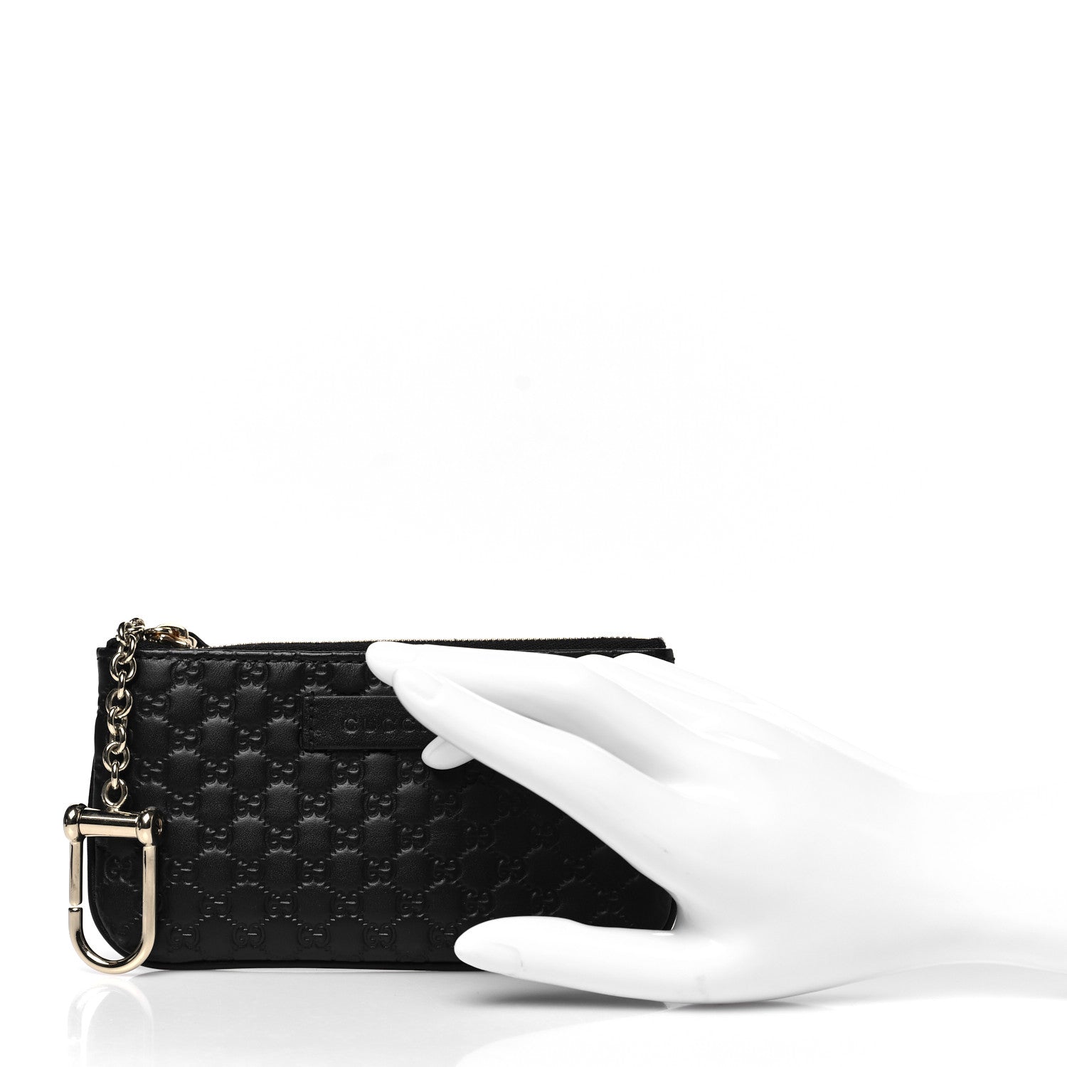 Gucci Microguccissima Key Ring Coin Case Black 2 of 8