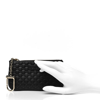 Gucci Microguccissima Key Ring Coin Case Black 2 of 8