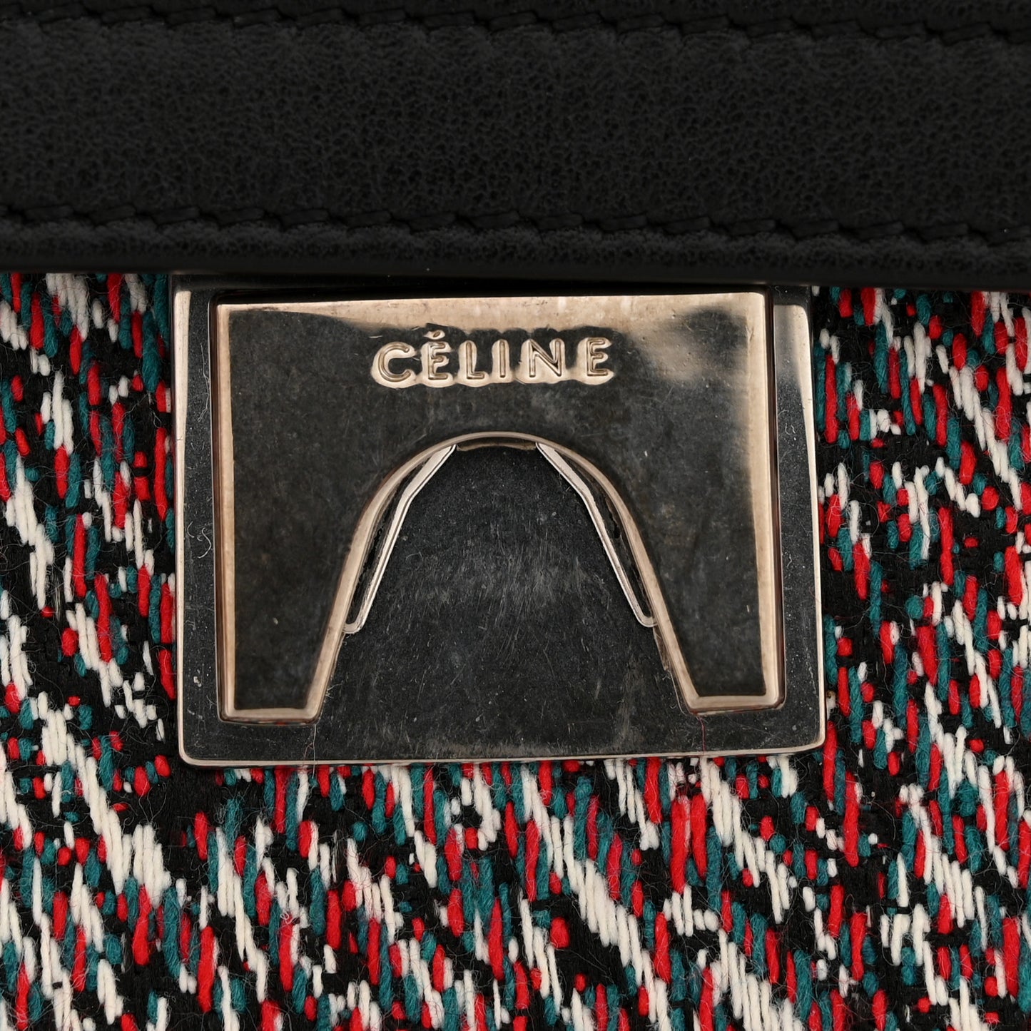 Tweed Calfskin Small Belt Bag Black Multicolor