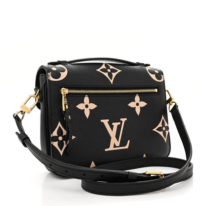 Louis Vuitton Empreinte Monogram Giant Pochette Metis Black Beige 3 of 10