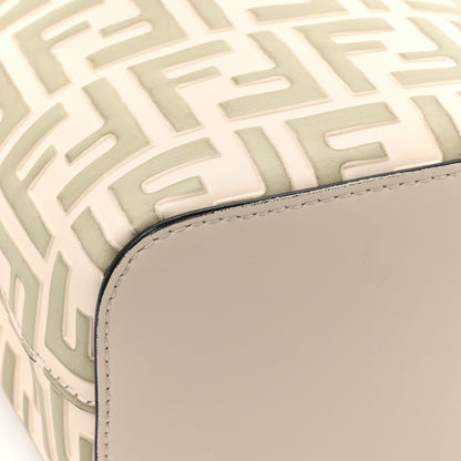 Fendi Vitello Liberty F is Fendi Bi-Color FF 1974 Embossed Mini Mon Tresor Bucket Bag Camelia Mandorlo 11 of 13