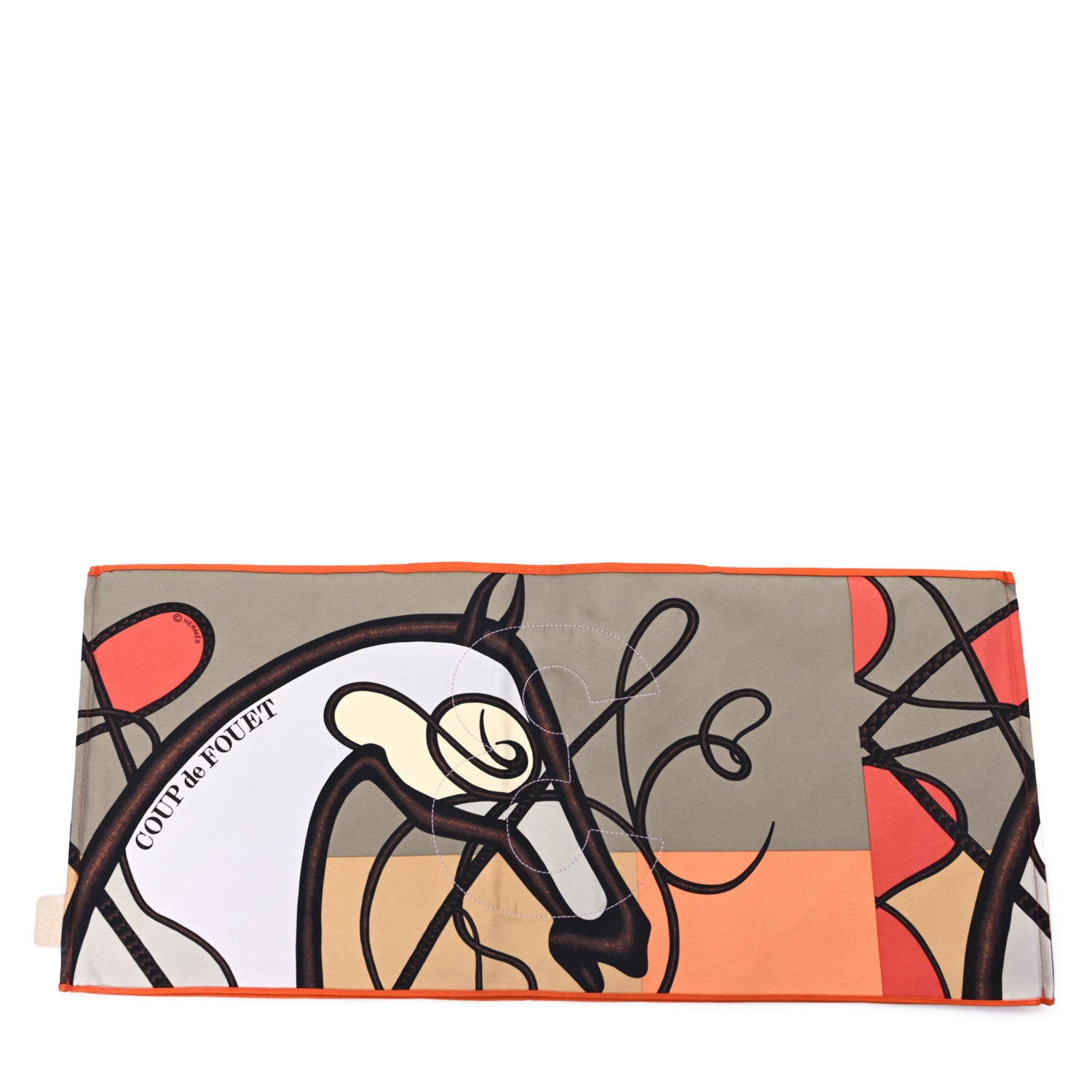 Hermes Silk Lambskin Reversible Petit H Housse De Sac Casaque Bag Cover 2 of 7