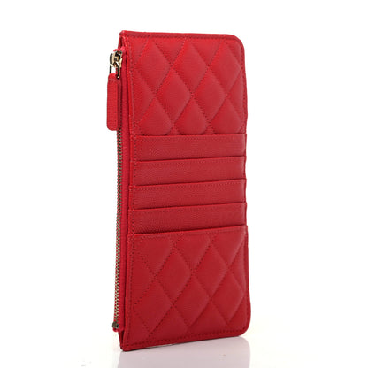 Chanel Caviar Quilted Classic iPhone Pouch Red 3 of 8