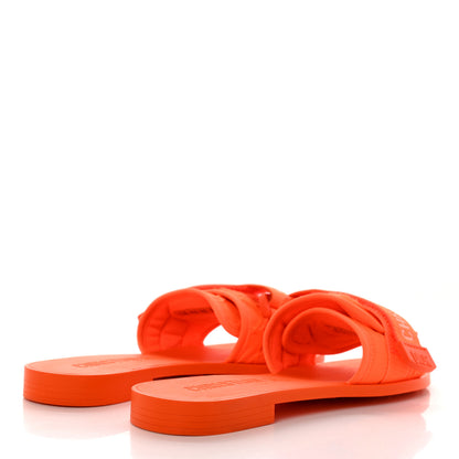 Christian Dior Technical Stretch Fabric Camouflage Dio(r)evolution Slide Sandals 38 Orange Fluo 4 of 10