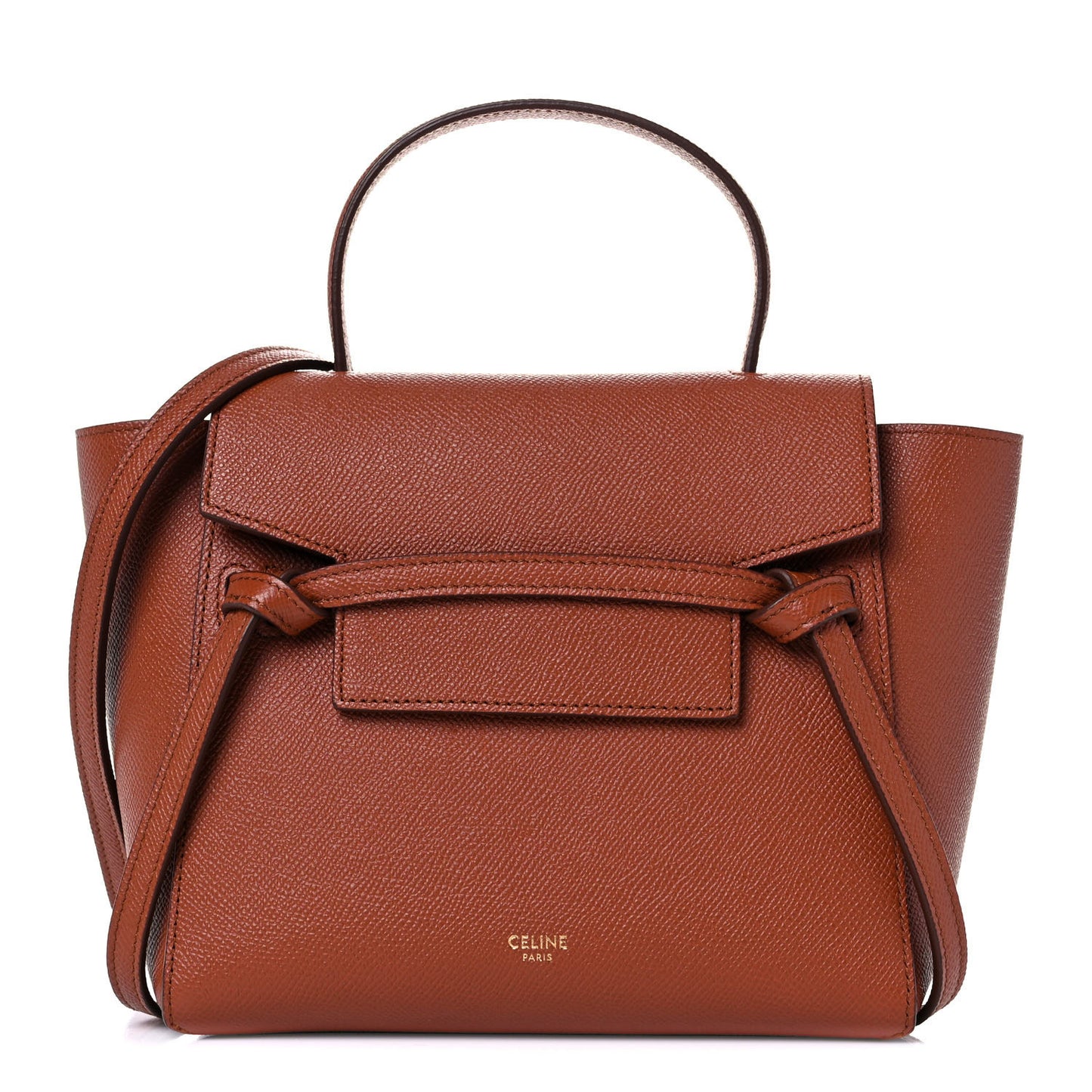 Grained Calfskin Nano Belt Bag Caramel