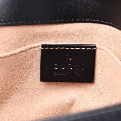 Gucci Calfskin Matelasse Mini GG Marmont Shoulder Bag Black 6 of 10